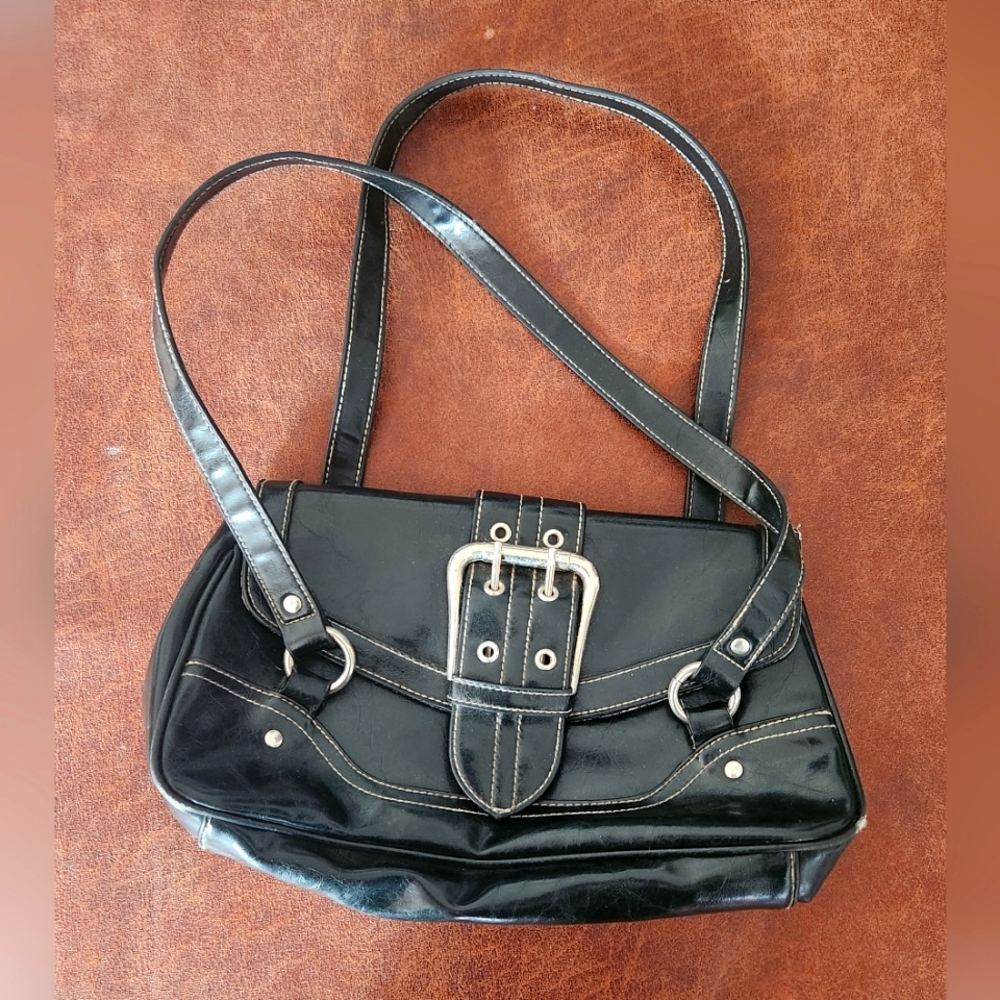 Classic Faux Leather Shoulder Bag